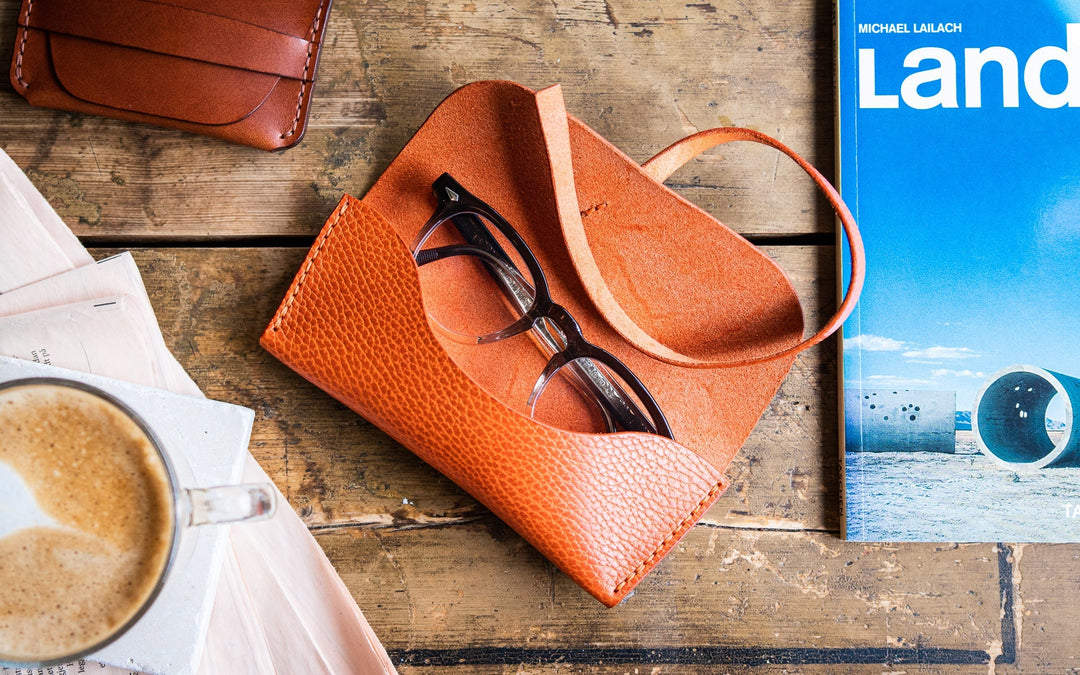 Glasses Case - Brown Pebbled