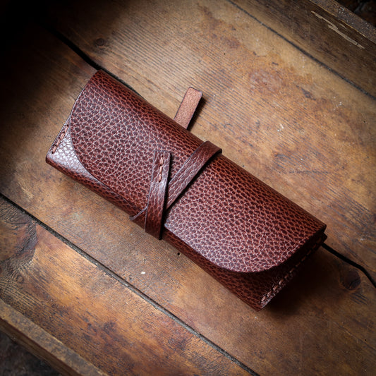 Glasses Case - Brown Pebbled