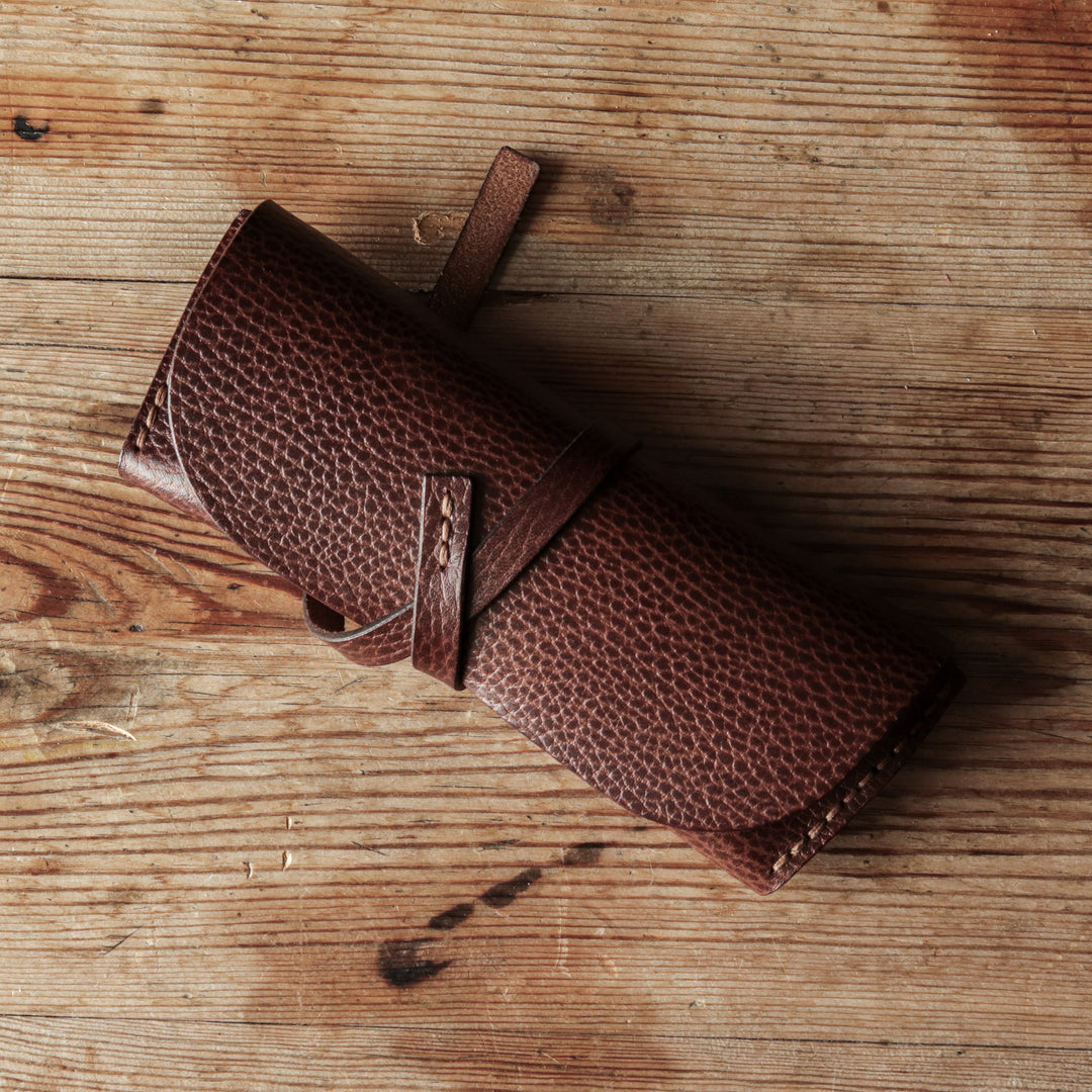 Glasses Case - Brown Pebbled